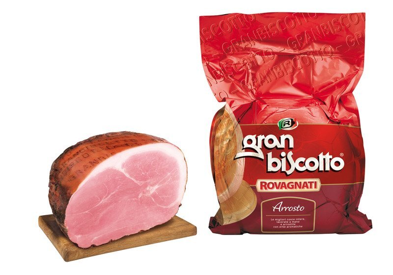 Gran Biscotto: prosciutto cotto arrosto metà - Confezione da 4,05 kg