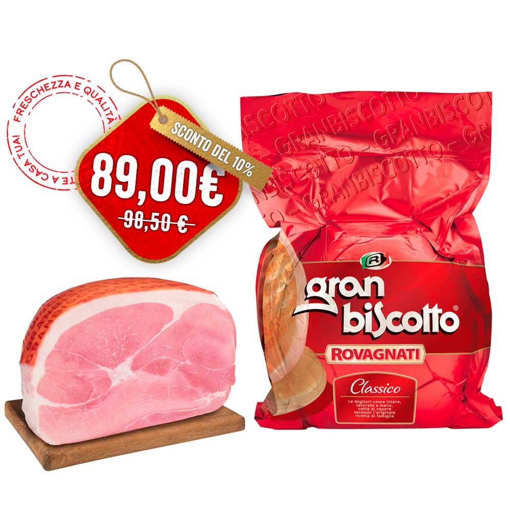 Prosciutto cotto Gran Biscotto metà Rovagnati Outlet