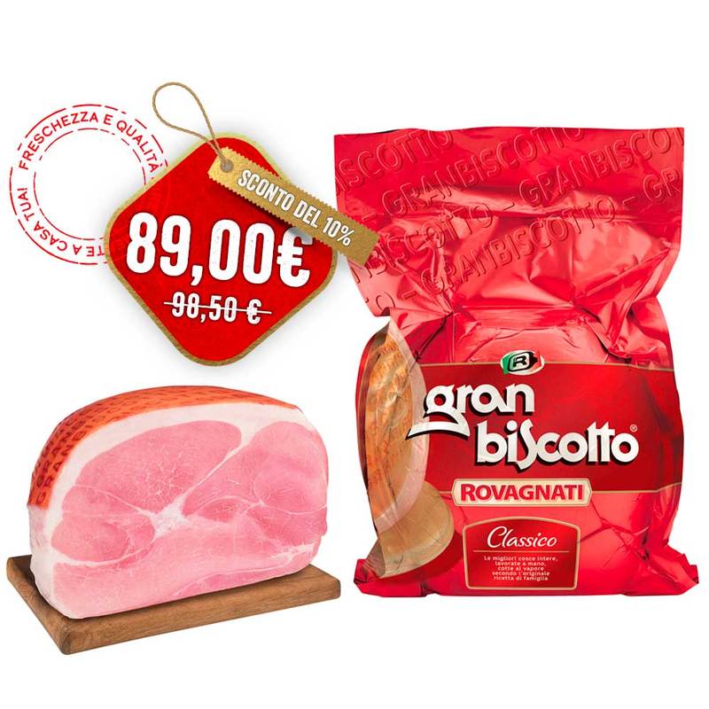 Prosciutto cotto Gran Biscotto metà Rovagnati Outlet