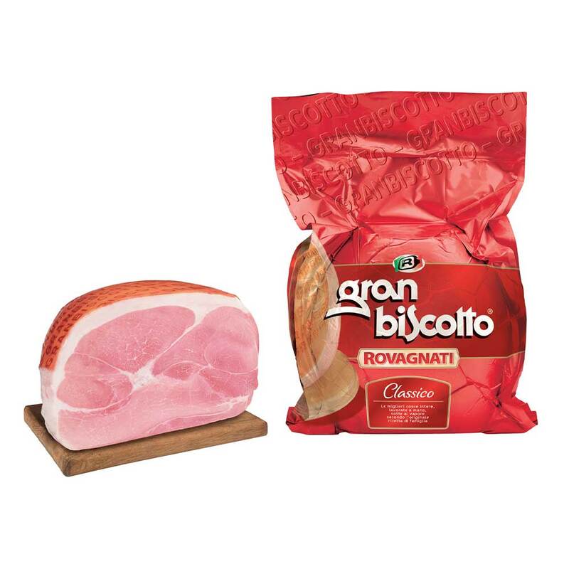 Gran Biscotto: prosciutto cotto metà - Confezione SV da 4,95 kg