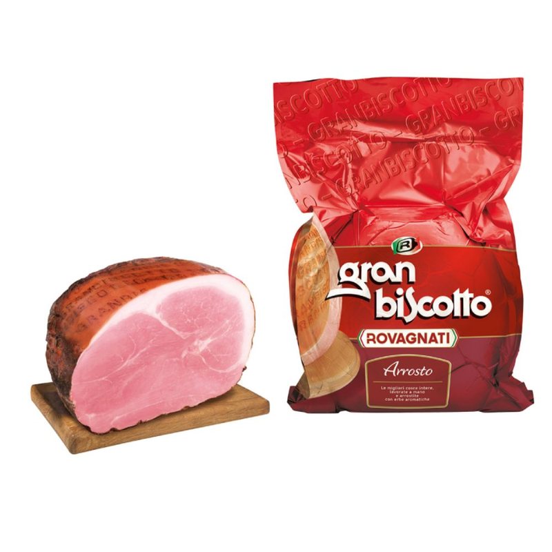 Gran Biscotto: prosciutto cotto arrosto metà - Confezione da 4,05 kg