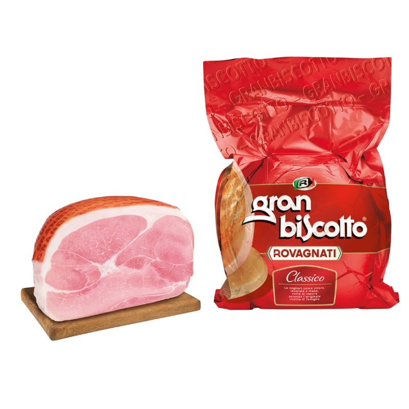 Gran Biscotto: prosciutto cotto metà - Confezione SV da 4,95 kg