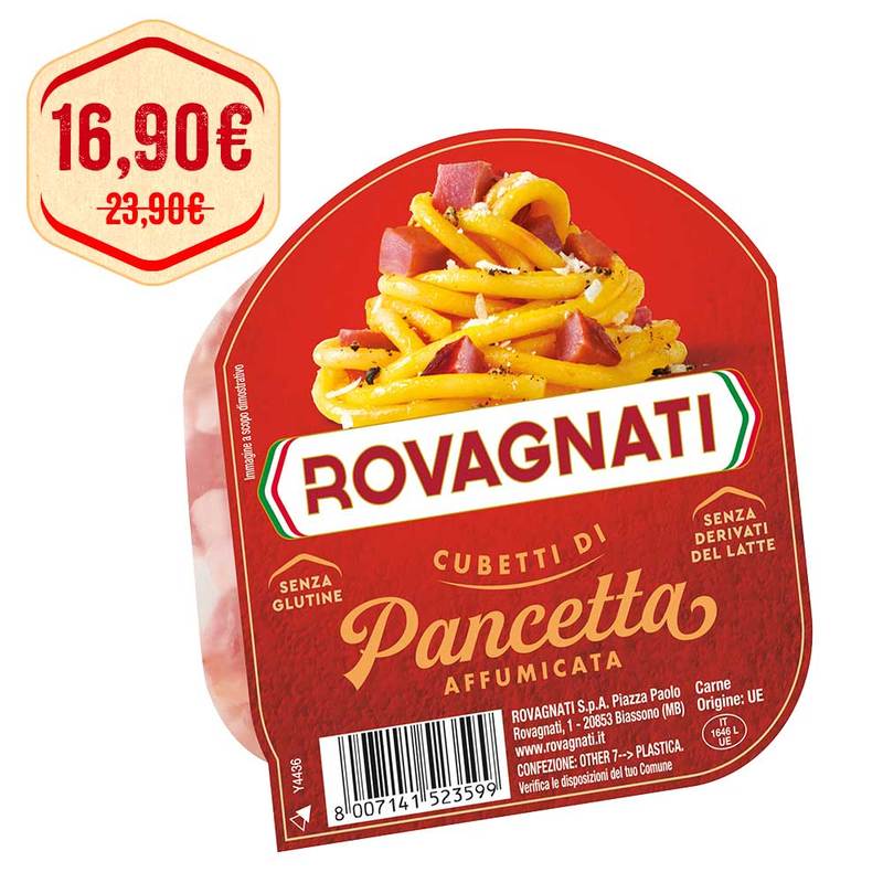 Cubetti di Pancetta Affumicata  - 12 Confezioni da 90 g