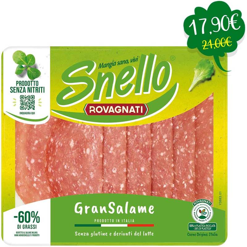 Salame GranSalame Snello - 10 Confezioni da 80 g