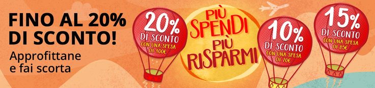 fino al 20% di sconto sui tuoi acquisti!