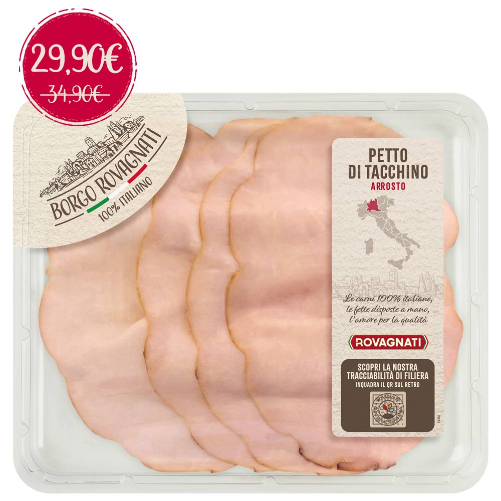 Fesa di tacchino arrosto affettato