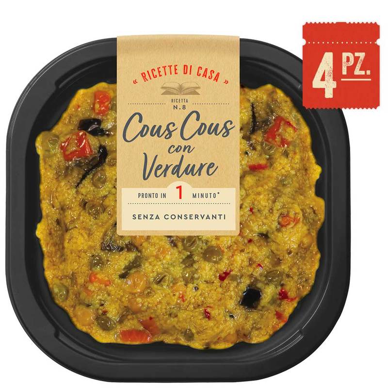 Cous cous con verdure - 4 Confezioni da 250g