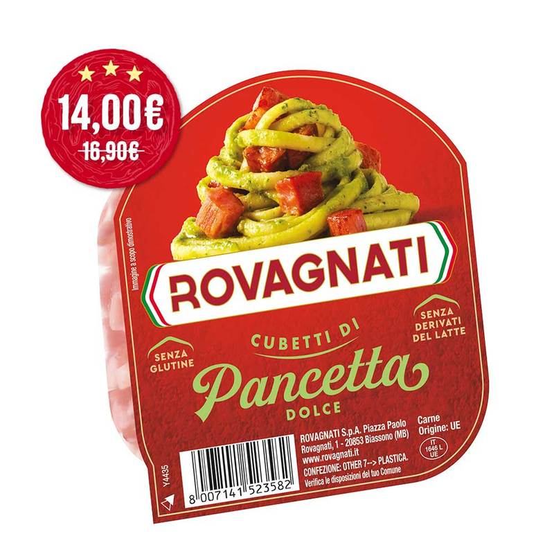 Cubetti di Pancetta Dolce - 12 Confezioni da 90 g