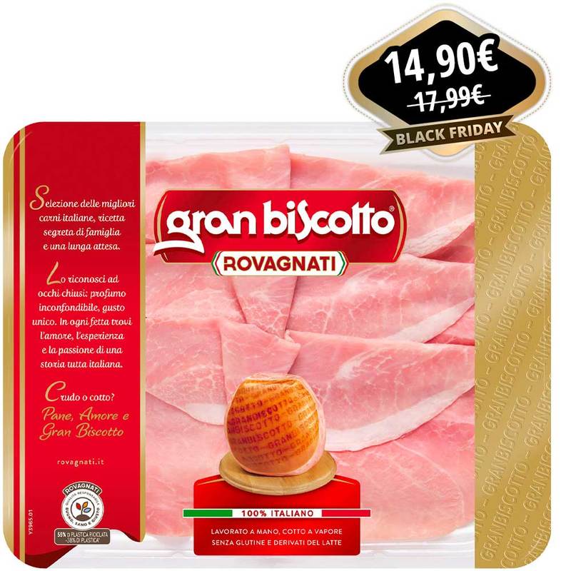 Prosciutto cotto Gran Biscotto - 6 Confezioni da 100 g