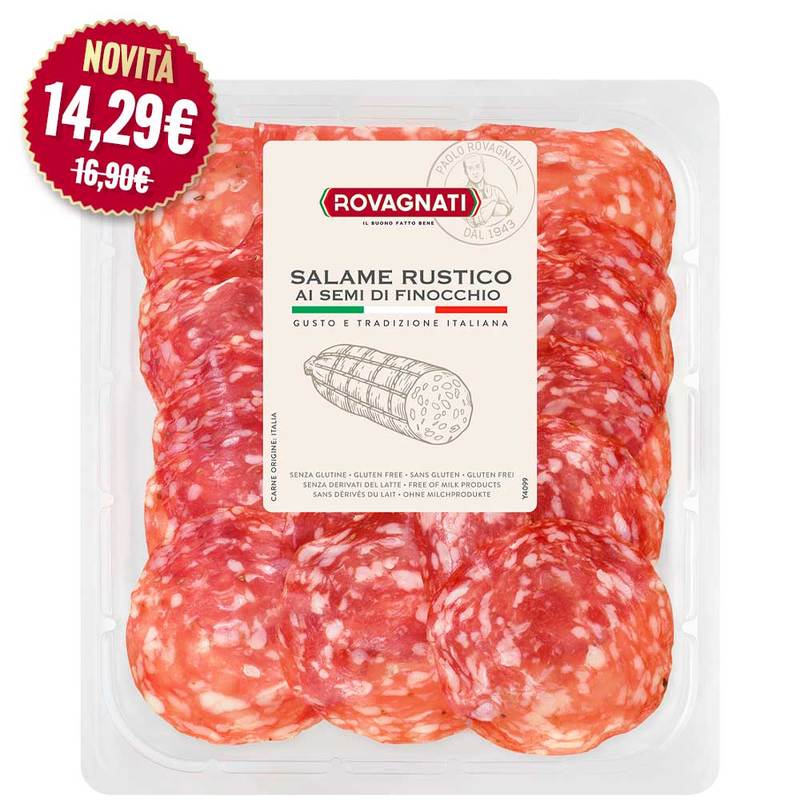 Salame Rustico ai semi di finocchio - 8 Confezioni da 100 g