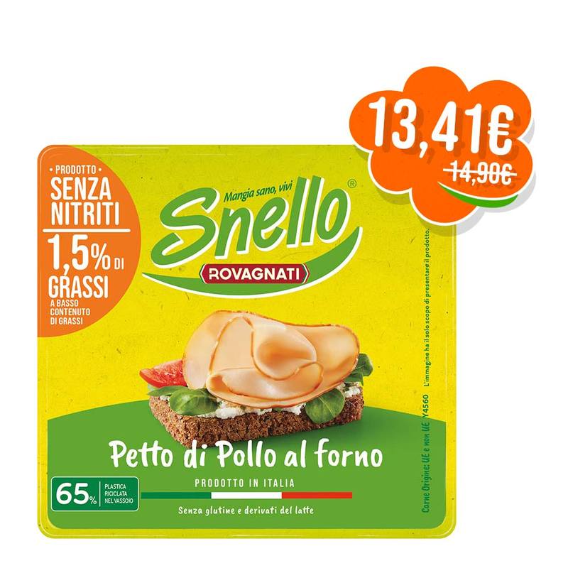 Petto di Pollo al forno Snello Monoporzione - 10 Confezioni da 60 g